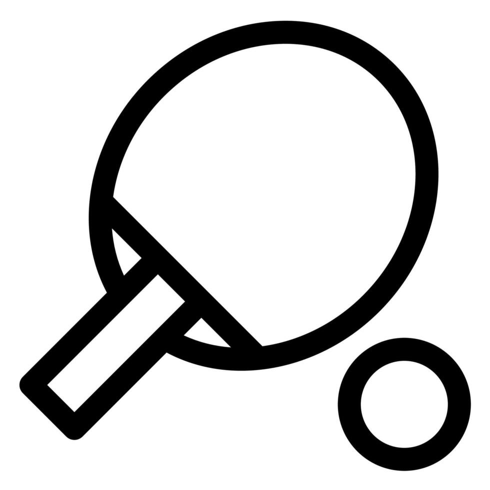 table tennis line icon illustration isolated on white background vector