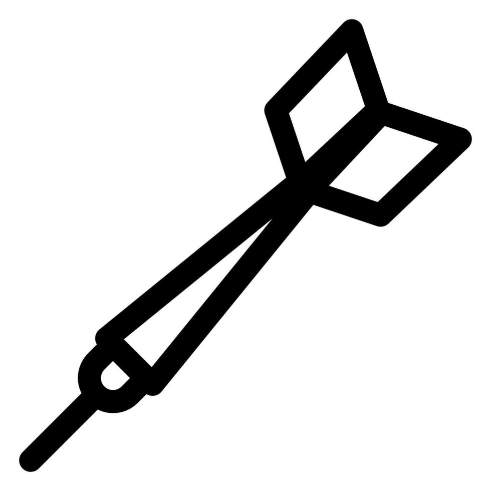 darts line icon illustration isolated on white background vector
