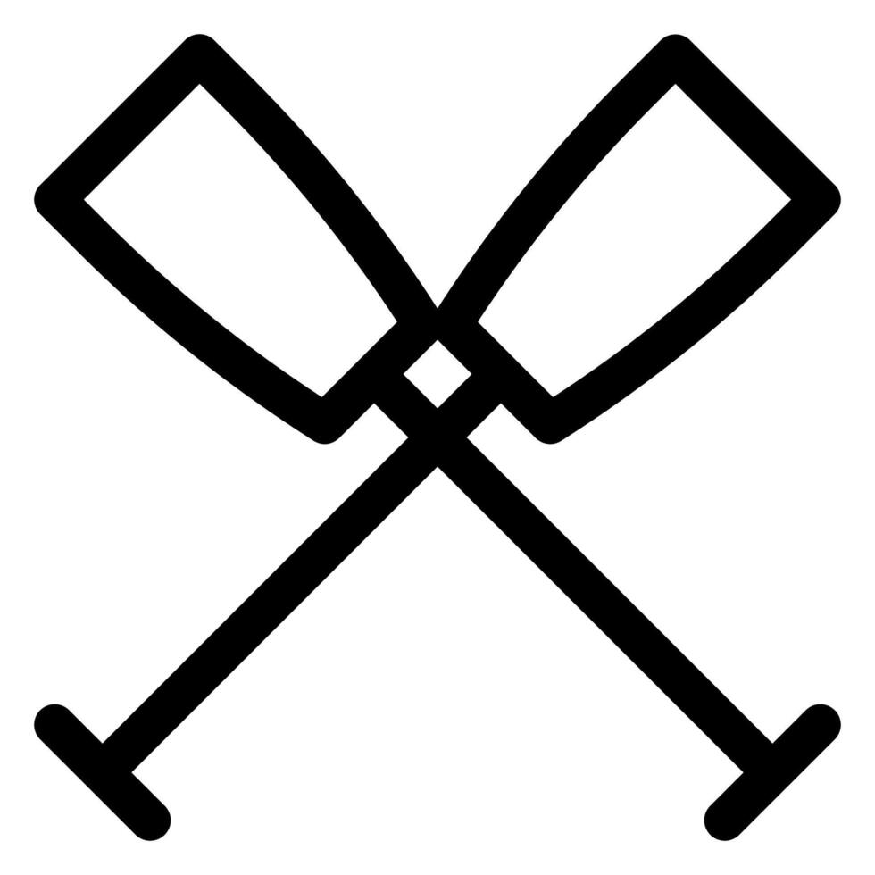 oars line icon illustration isolated on white background vector