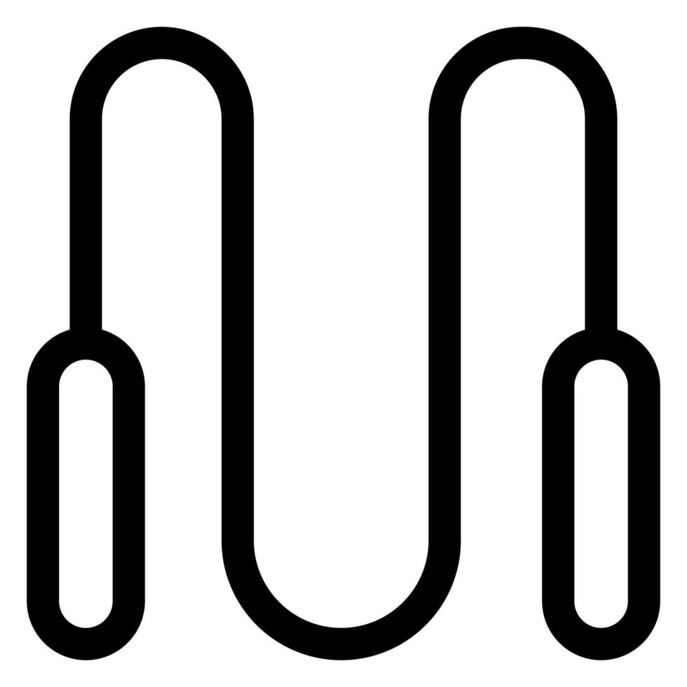 jumping rope line icon illustration isolated on white background vector