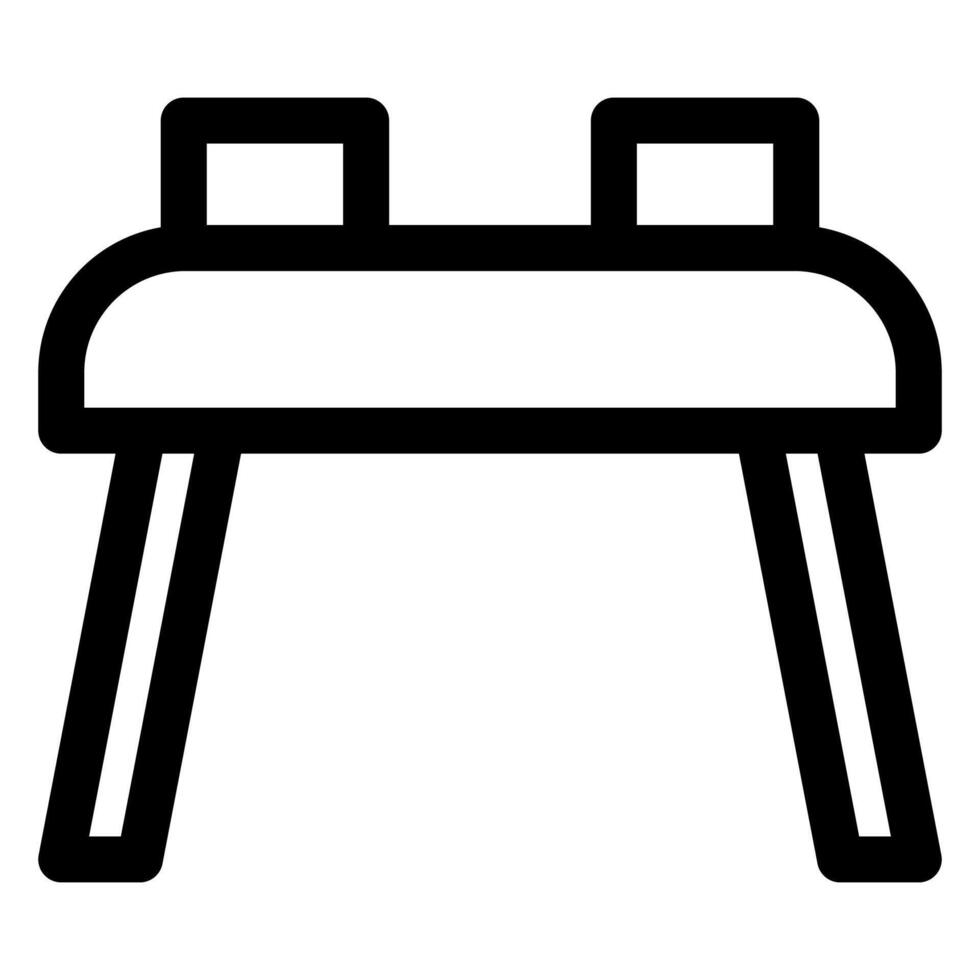 pommel line icon illustration isolated on white background vector