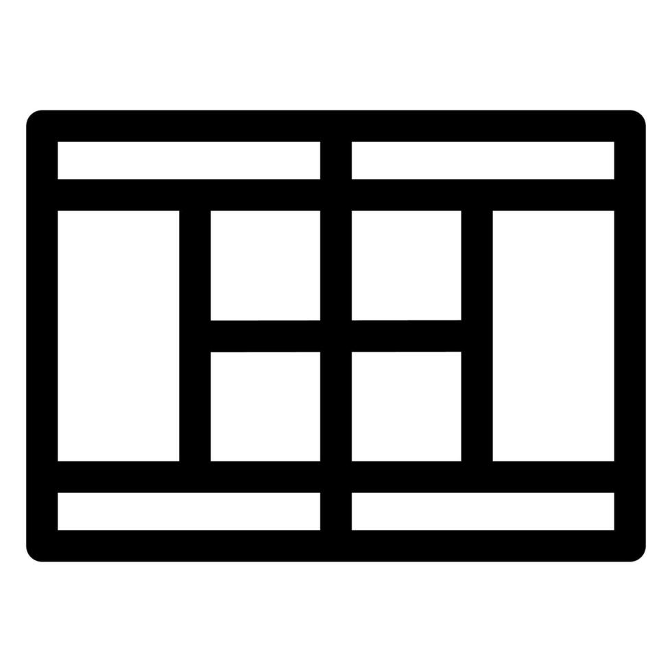 tennis field line icon illustration isolated on white background vector