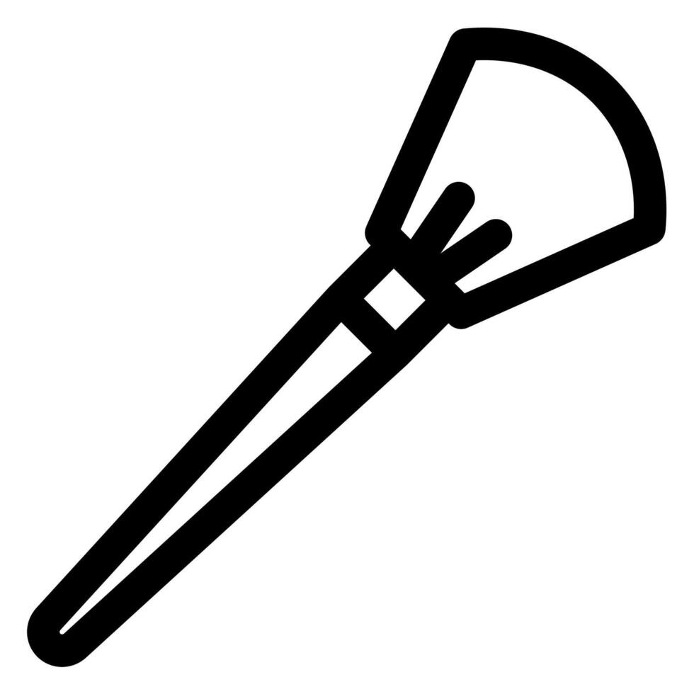 makeup brush line icon illustration isolated on white background vector