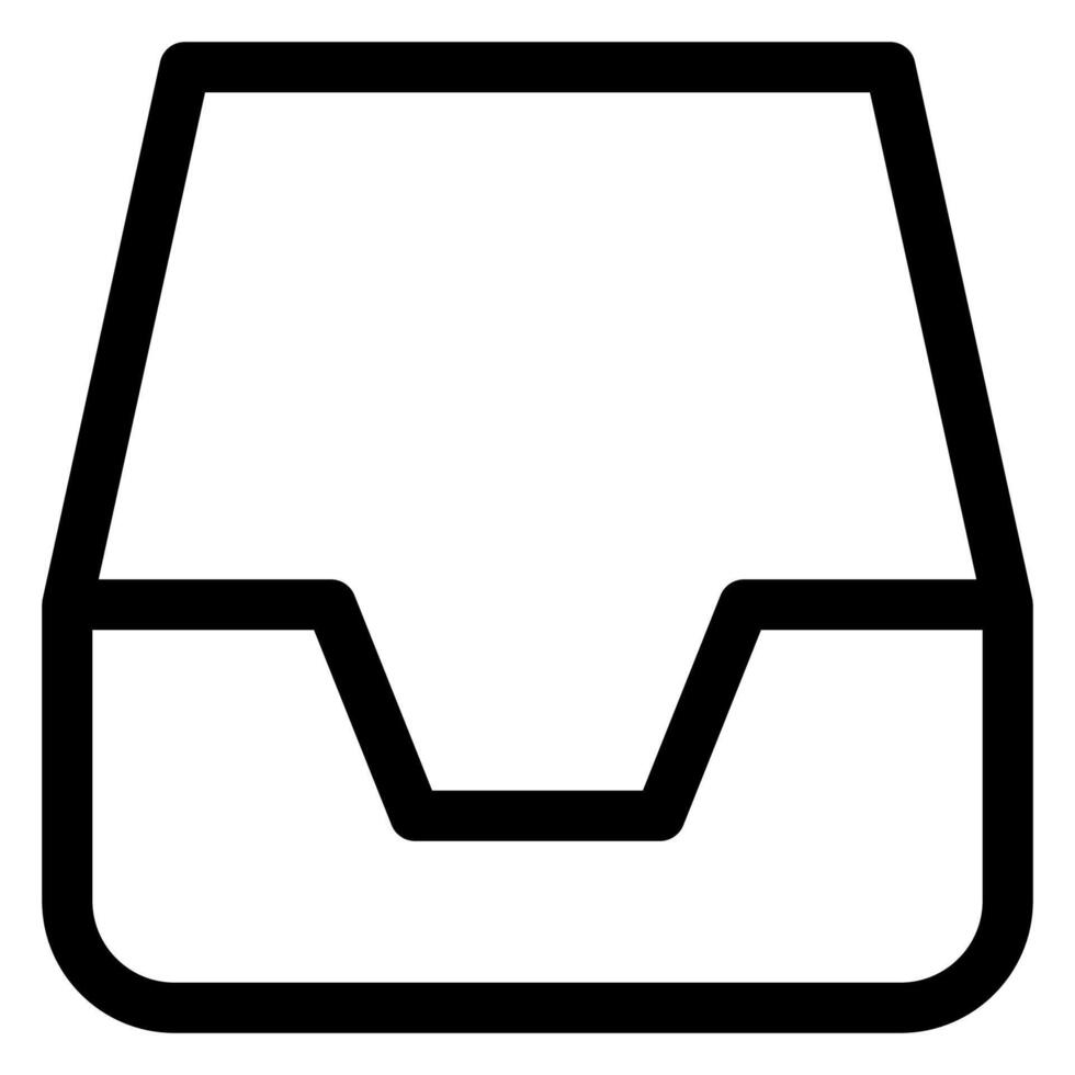 in box line icon illustration isolated on white background vector