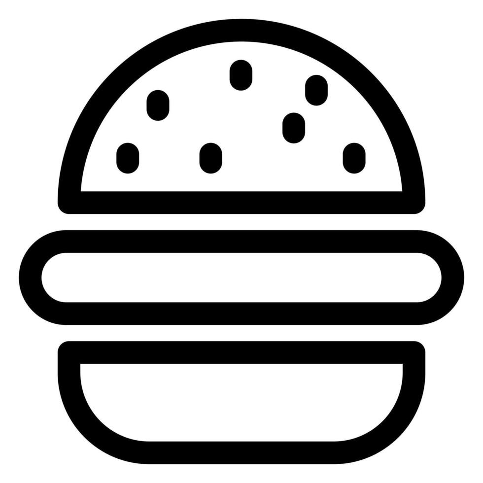 burger line icon illustration isolated on white background vector