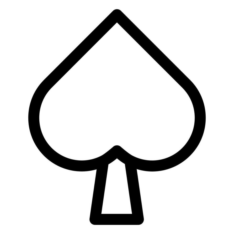 spades line icon illustration isolated on white background vector