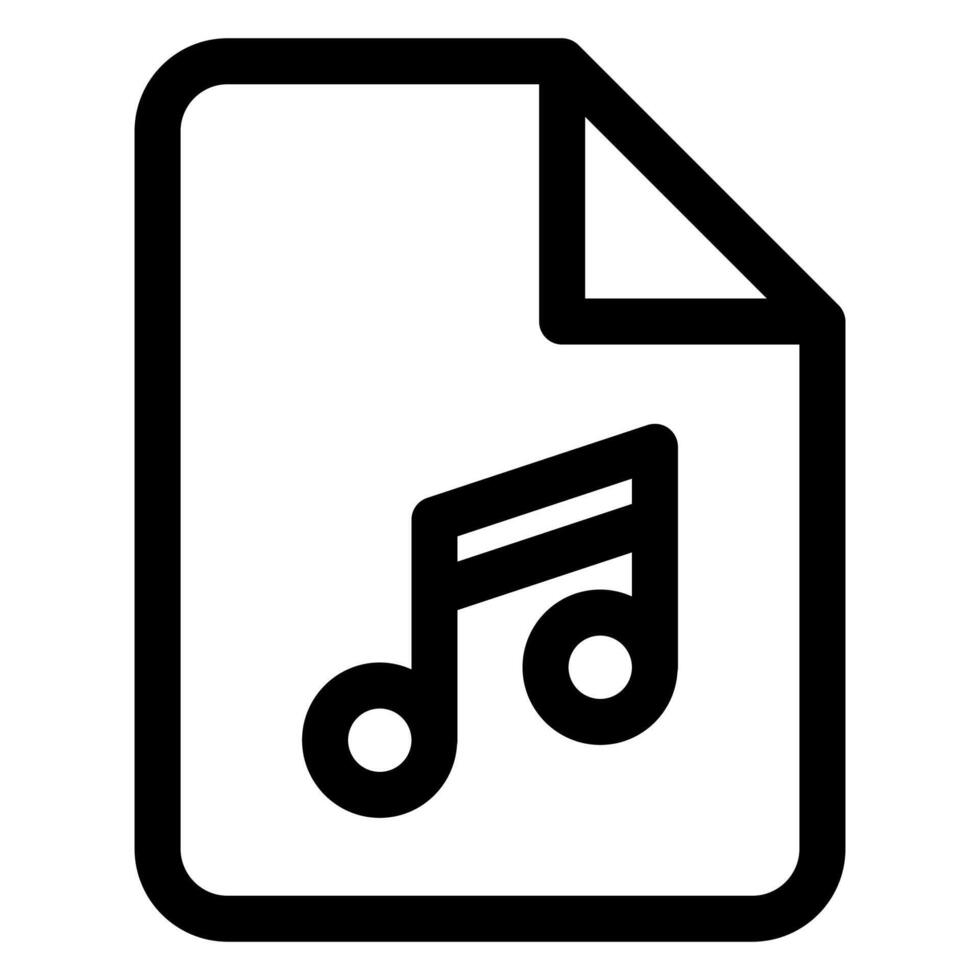 audio line icon illustration isolated on white background vector
