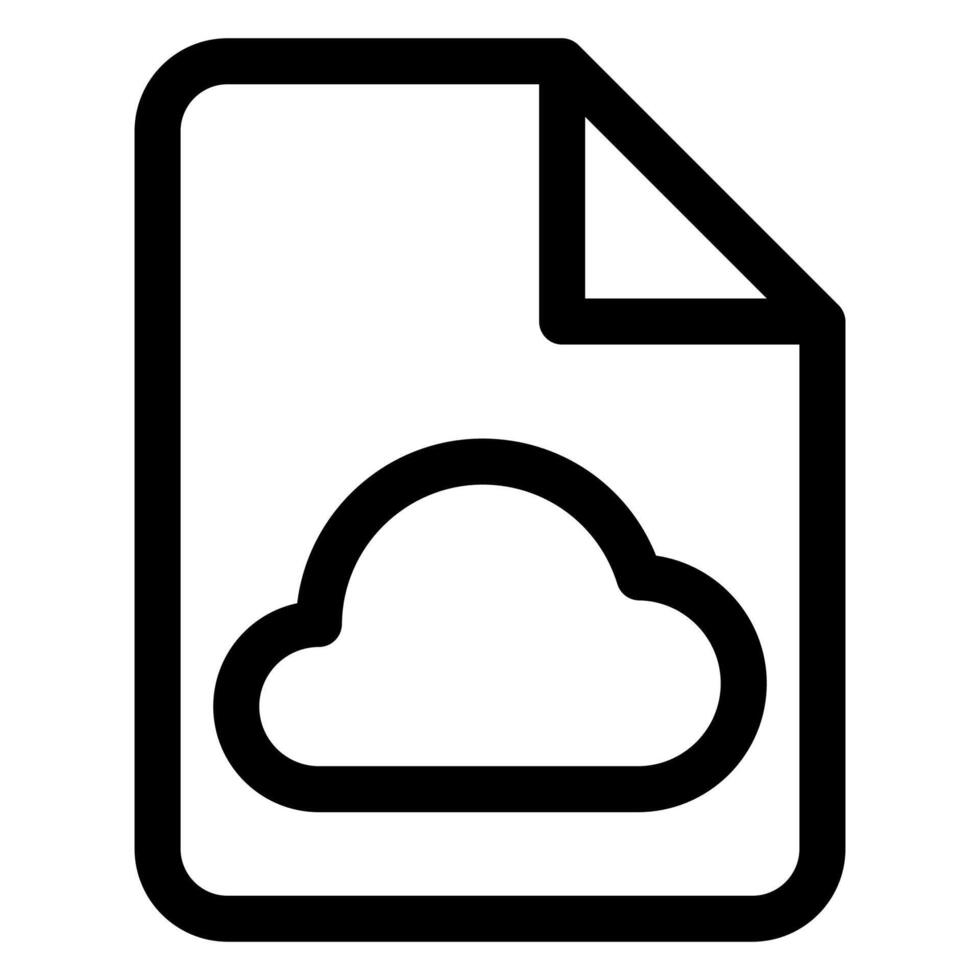 cloud line icon illustration isolated on white background vector