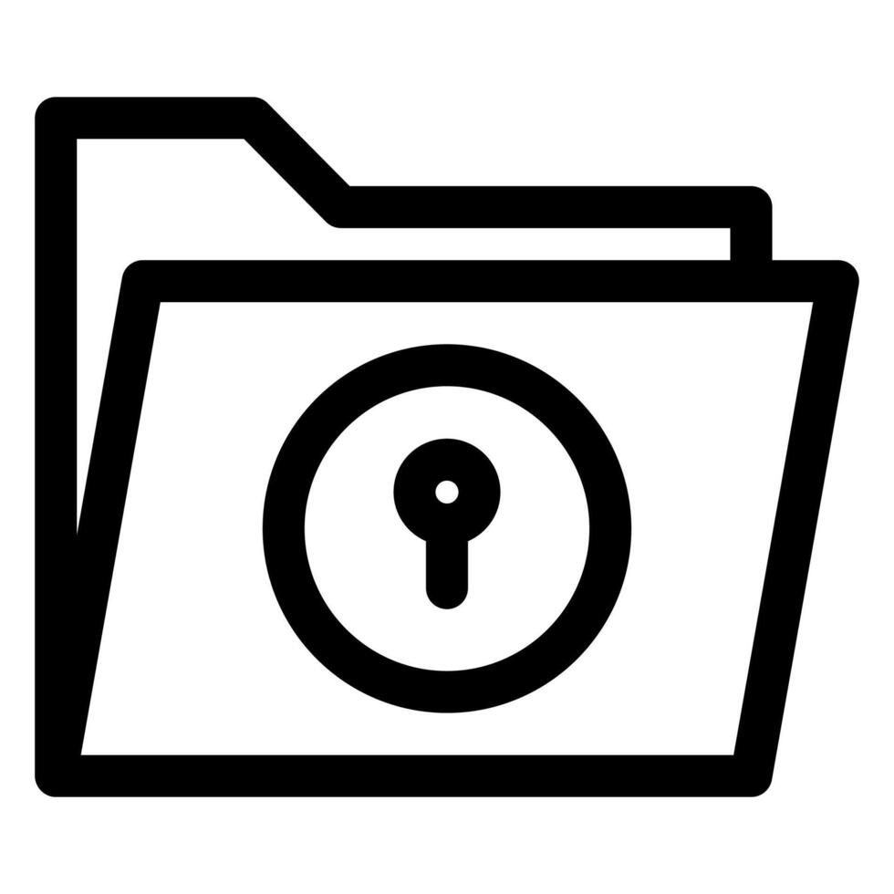 lock line icon illustration isolated on white background vector
