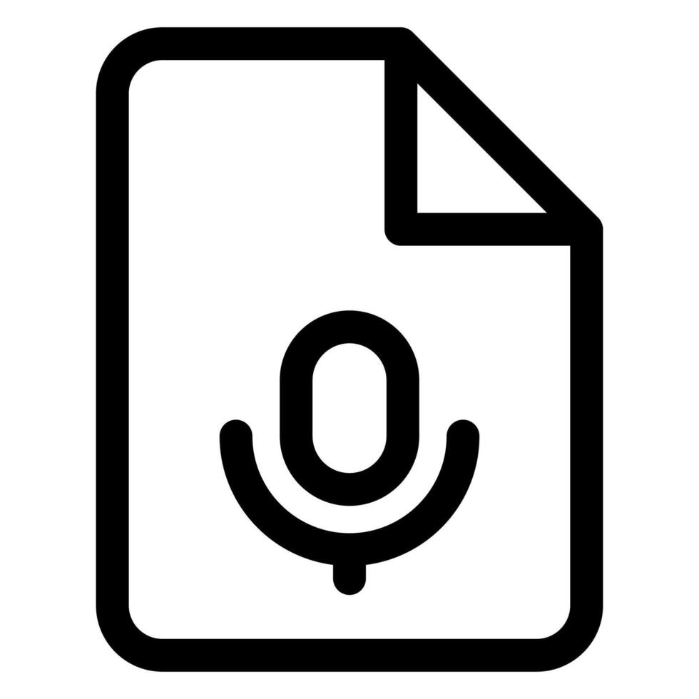 mic line icon illustration isolated on white background vector