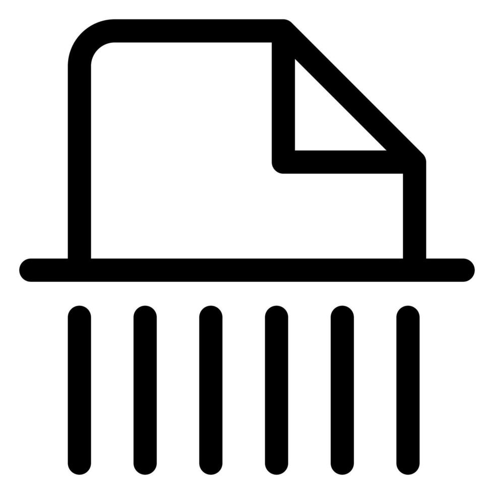 shred line icon illustration isolated on white background vector