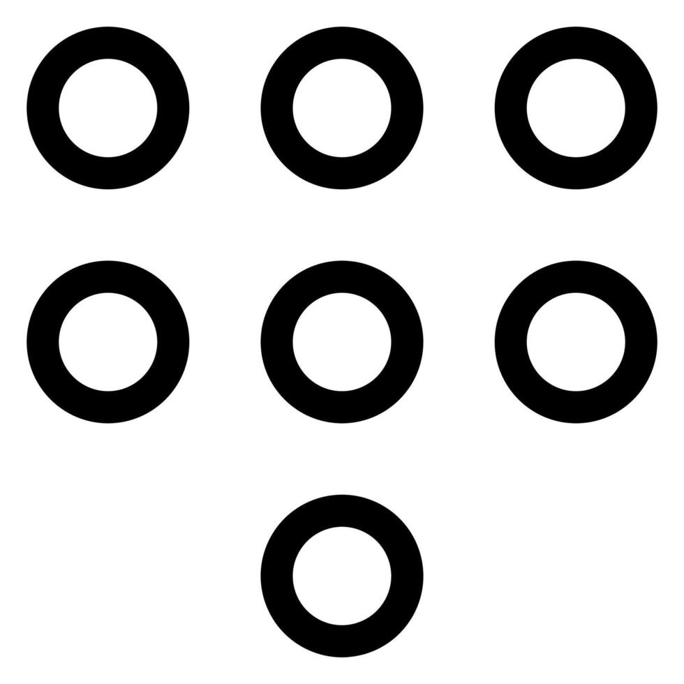 dial pad line icon illustration isolated on white background vector