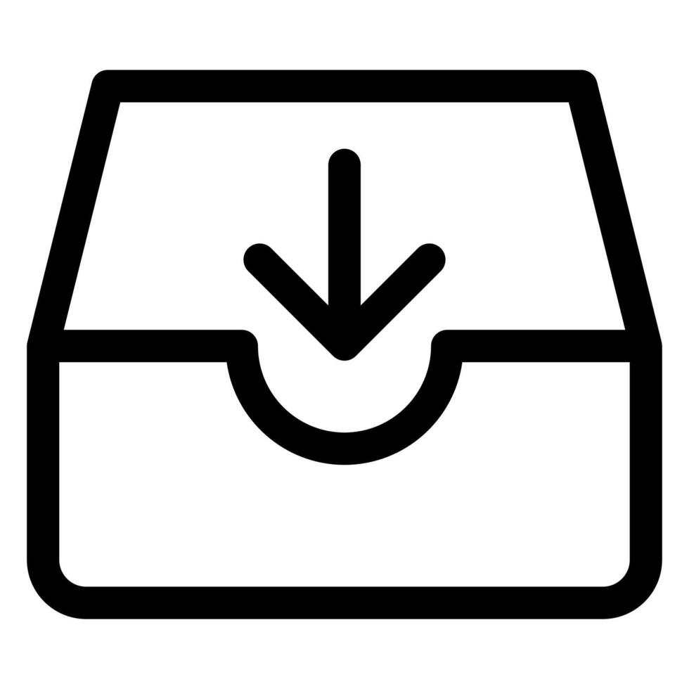 in box line icon illustration isolated on white background vector
