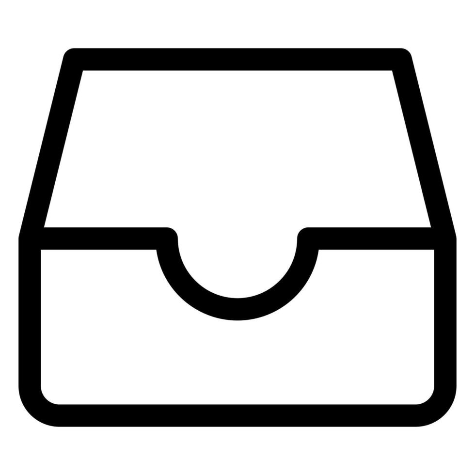 in box line icon illustration isolated on white background vector