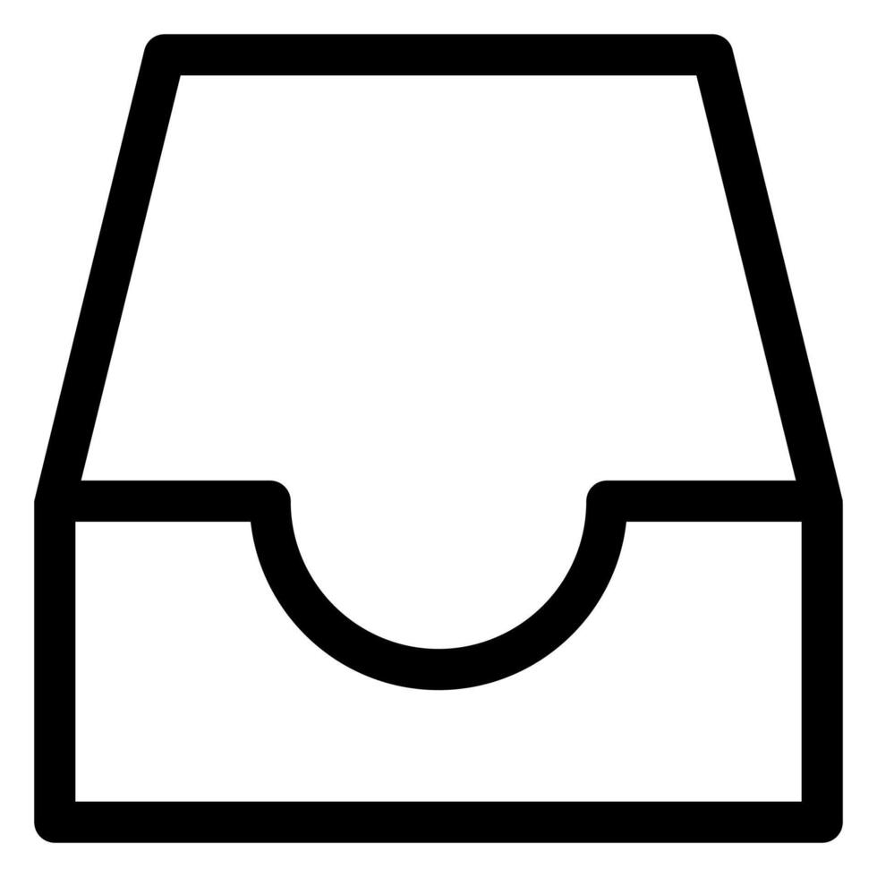 in box line icon illustration isolated on white background vector