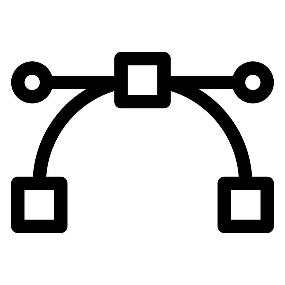 anchor line icon illustration isolated on white background vector