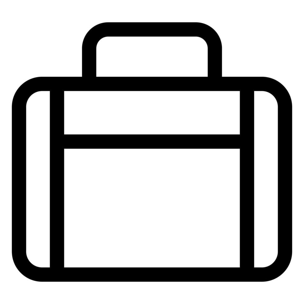 briefcase line icon illustration isolated on white background vector