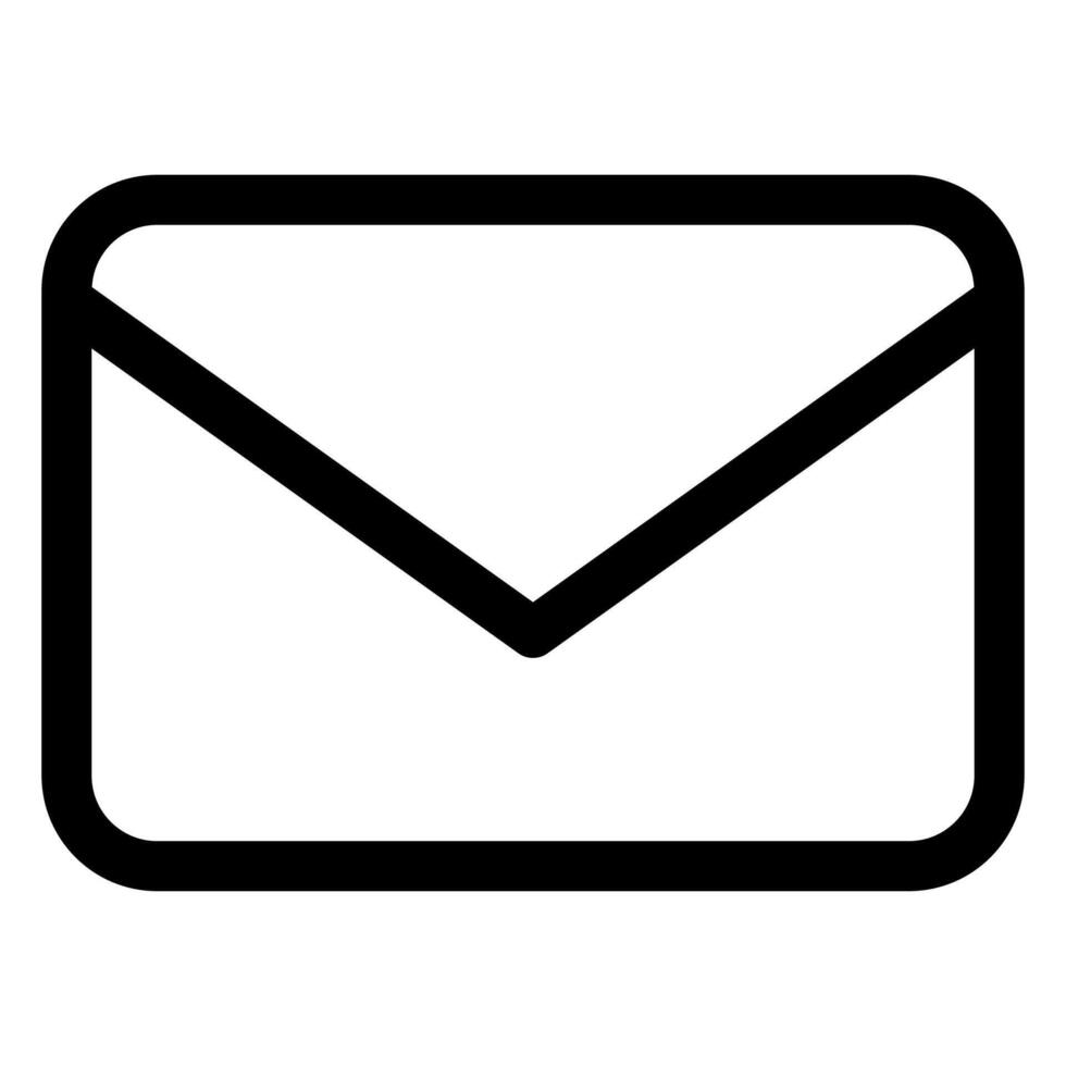mail line icon illustration isolated on white background vector