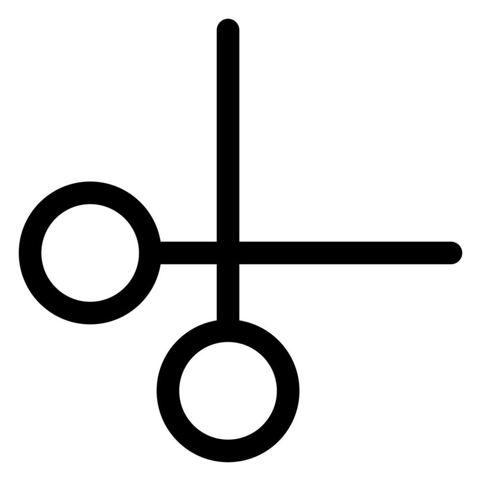 scissor line icon illustration isolated on white background vector