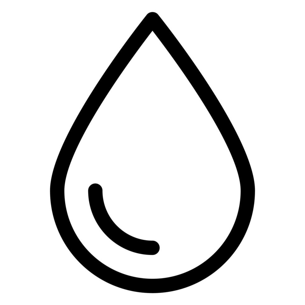 water drop line icon illustration isolated on white background vector