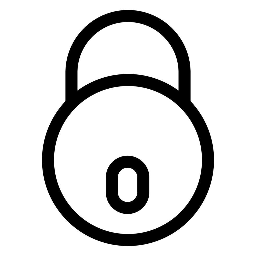 padlock line icon illustration isolated on white background vector