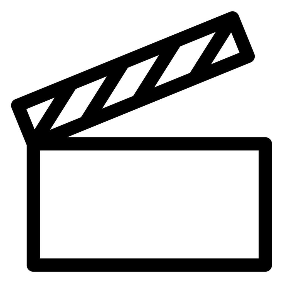 clapper line icon illustration isolated on white background vector