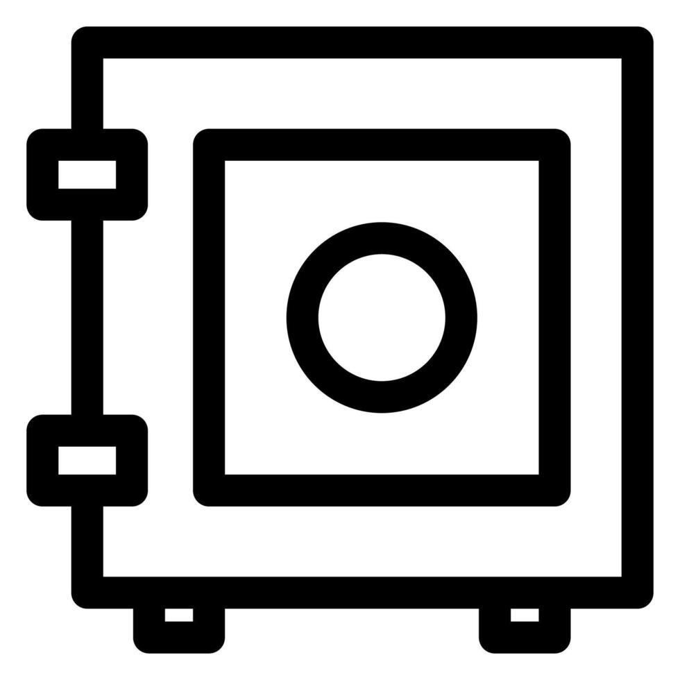locker line icon illustration isolated on white background vector