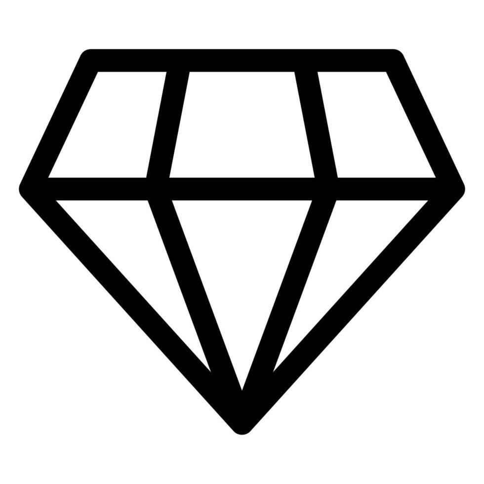 gem line icon illustration isolated on white background vector