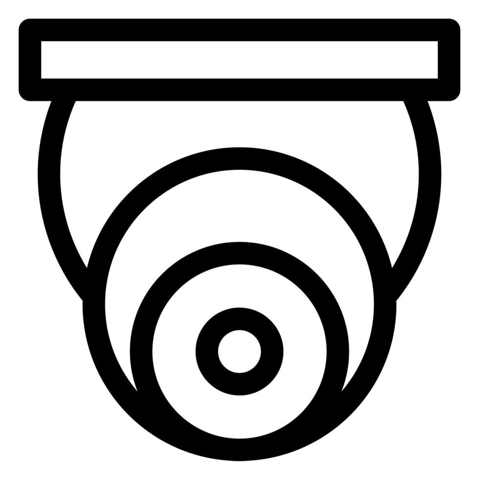 cctv line icon illustration isolated on white background vector