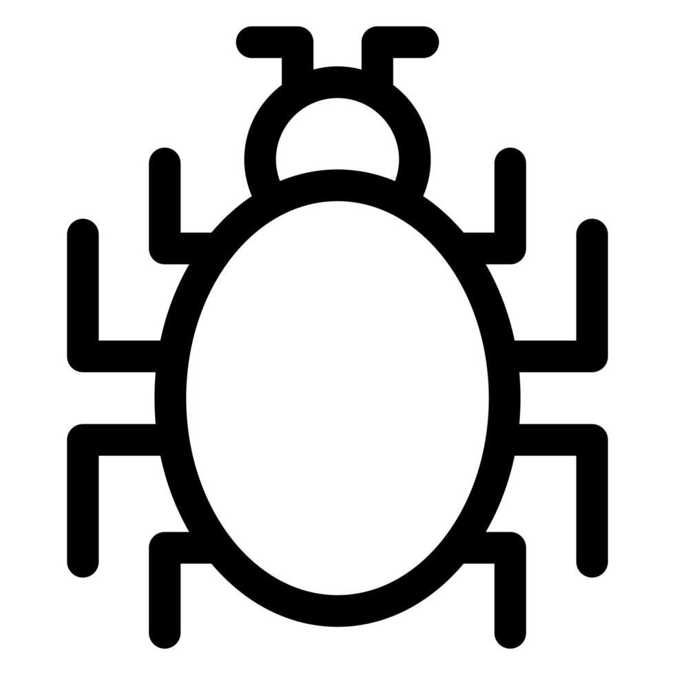 bug line icon illustration isolated on white background vector