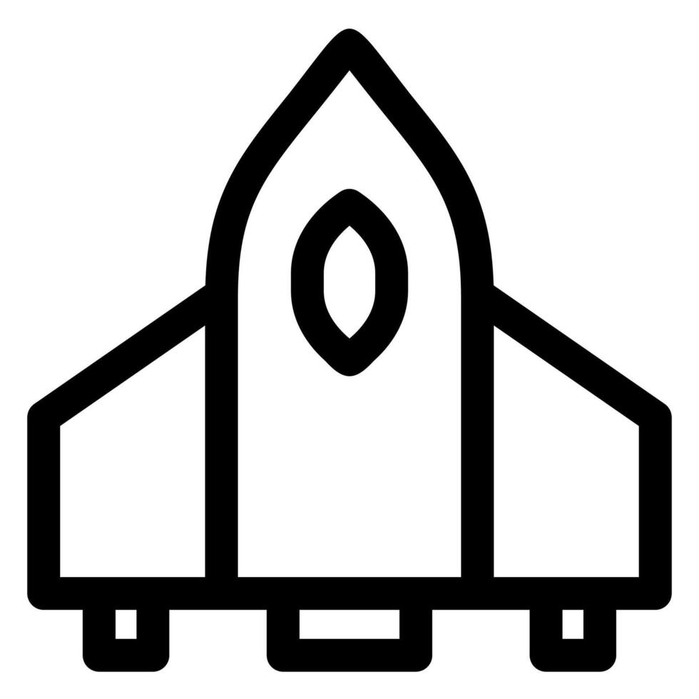 rocket line icon illustration isolated on white background vector