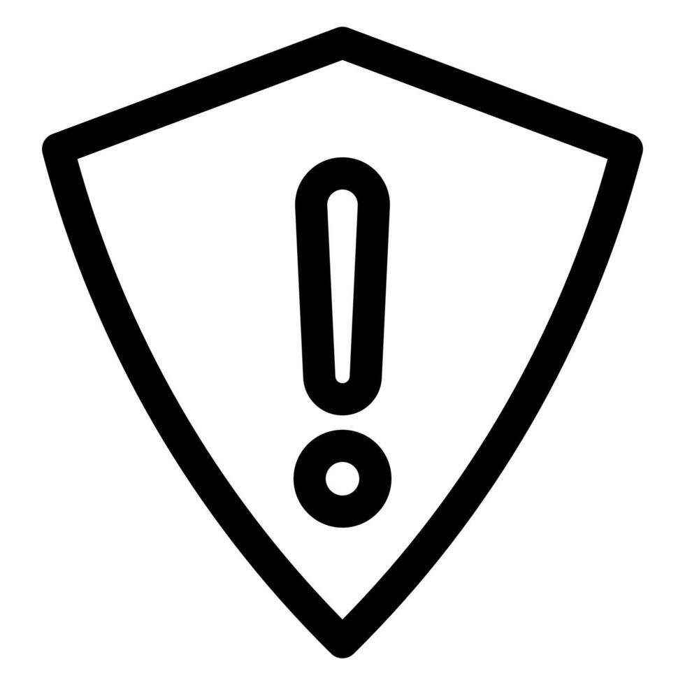 shield line icon illustration isolated on white background vector