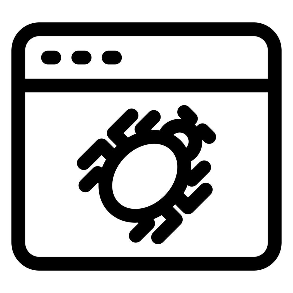 malware line icon illustration isolated on white background vector