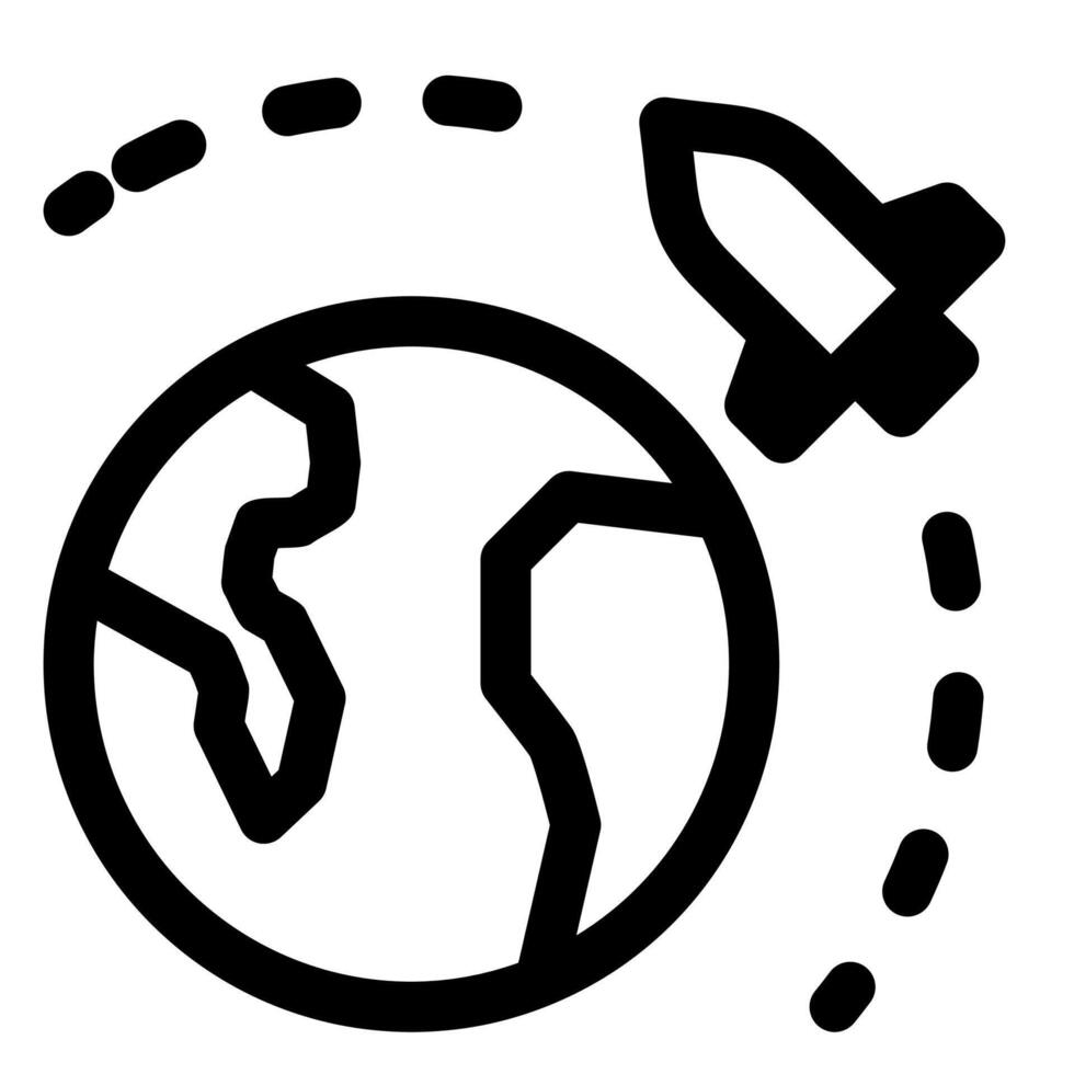 orbit line icon illustration isolated on white background vector
