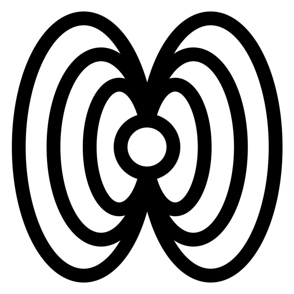 black hole line icon illustration isolated on white background vector