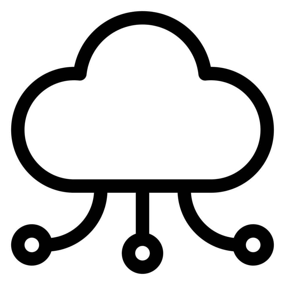 cloud line icon illustration isolated on white background vector