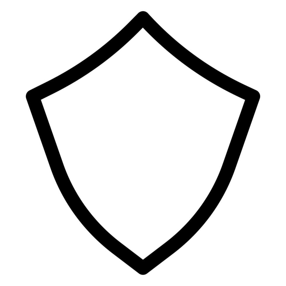 shield line icon illustration isolated on white background vector
