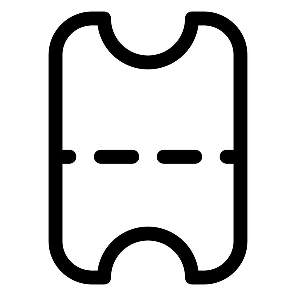 ticket line icon illustration isolated on white background vector