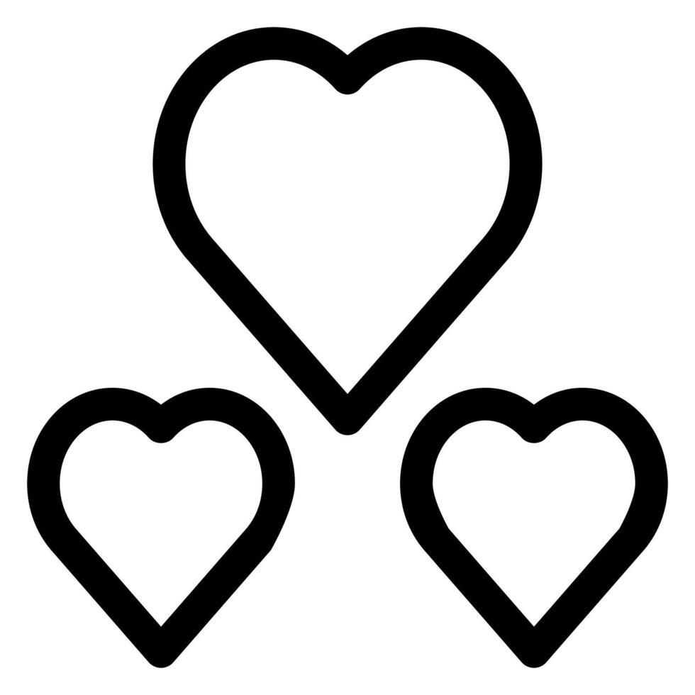 heart line icon illustration isolated on white background vector
