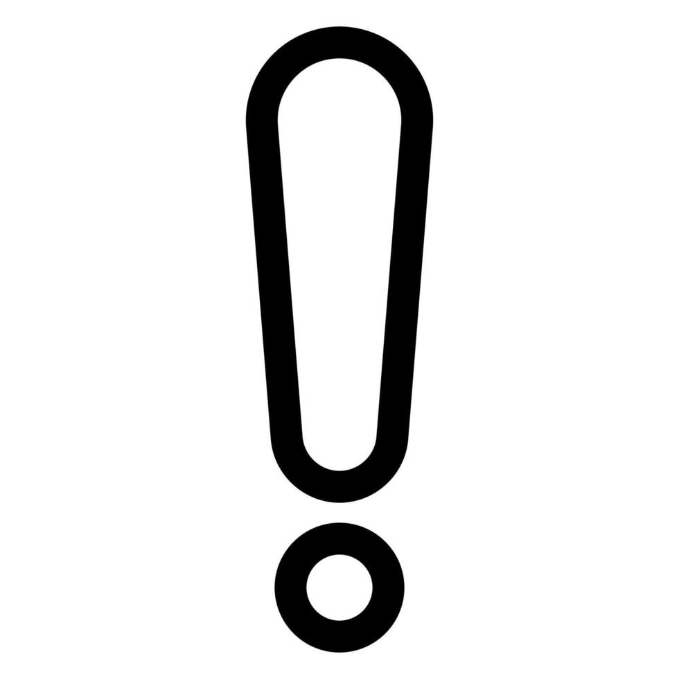 exclamation line icon illustration isolated on white background vector