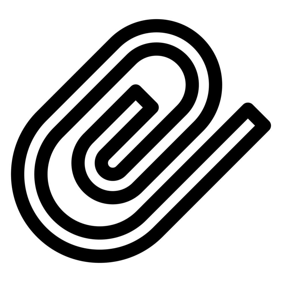 paperclip line icon illustration isolated on white background vector