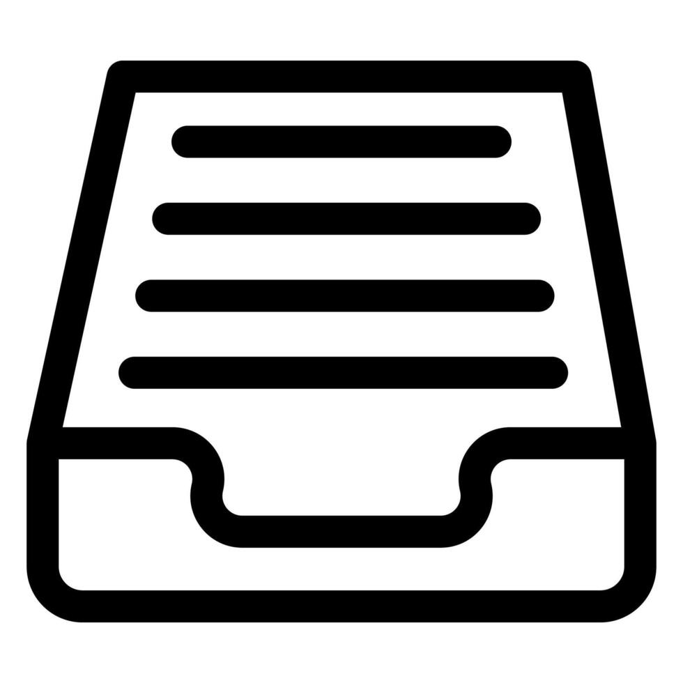 in box line icon illustration isolated on white background vector