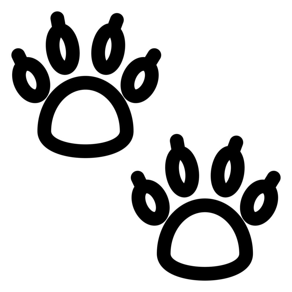 footprint line icon illustration isolated on white background vector