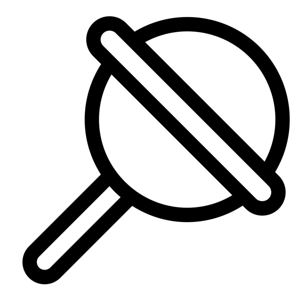 rattle line icon illustration isolated on white background vector