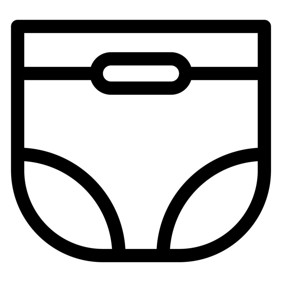 diaper line icon illustration isolated on white background vector
