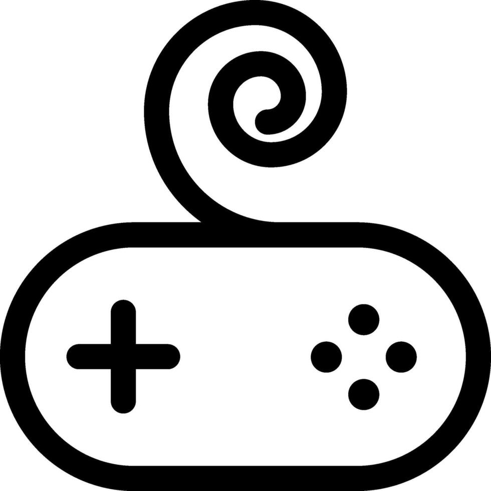 game pad line icon illustration isolated on white background vector