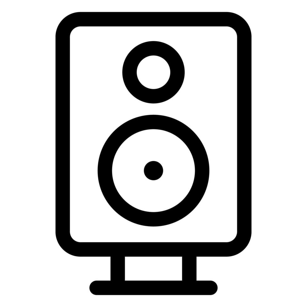 speaker line icon illustration isolated on white background vector