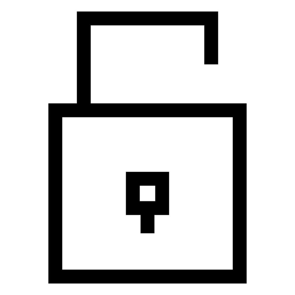 padlock line icon illustration isolated on white background vector