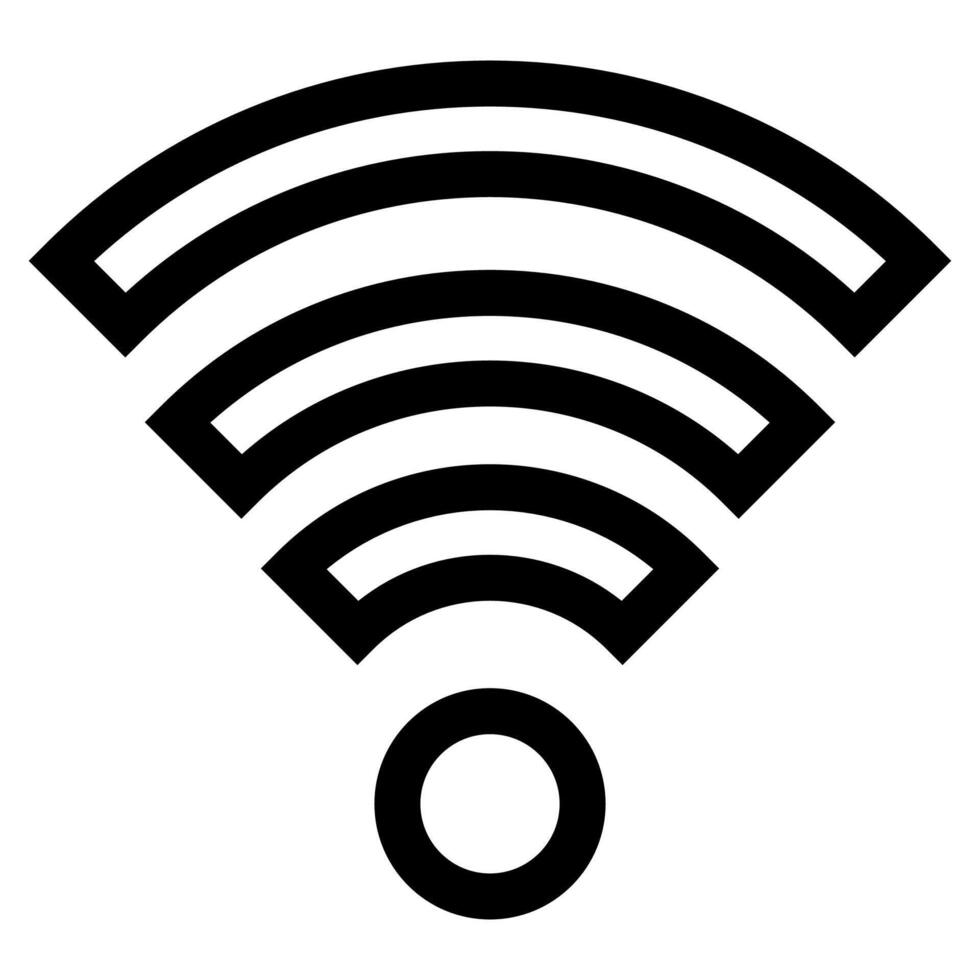 wifi line icon illustration isolated on white background vector