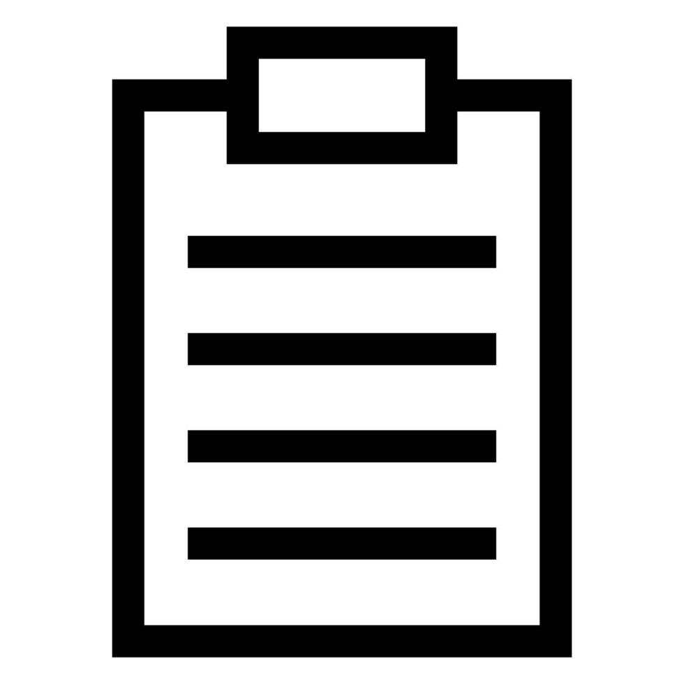 clipboard line icon illustration isolated on white background vector